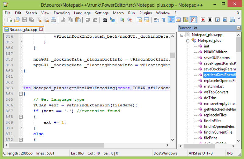 notepad ++ format xml